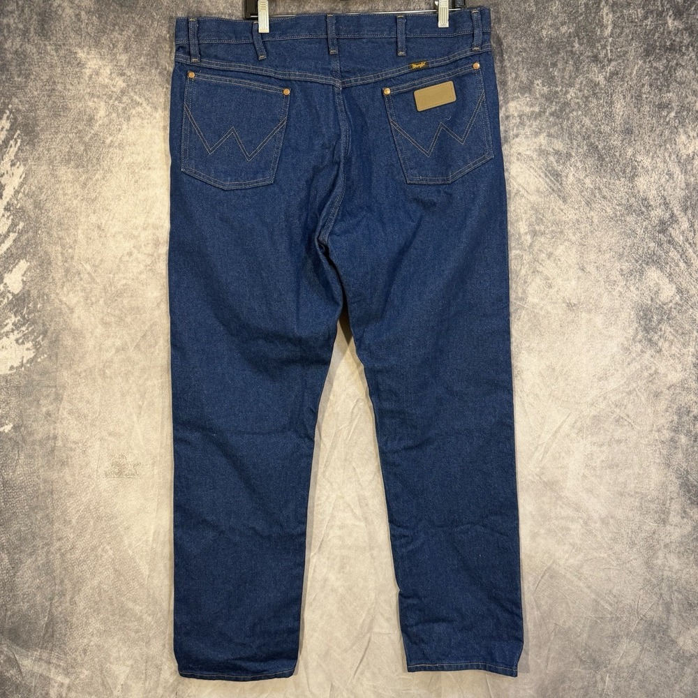 Wrangler Cowboy Cut Jeans Mens 38x32 Blue Western Denim Rodeo Workwear 1013MWZPW